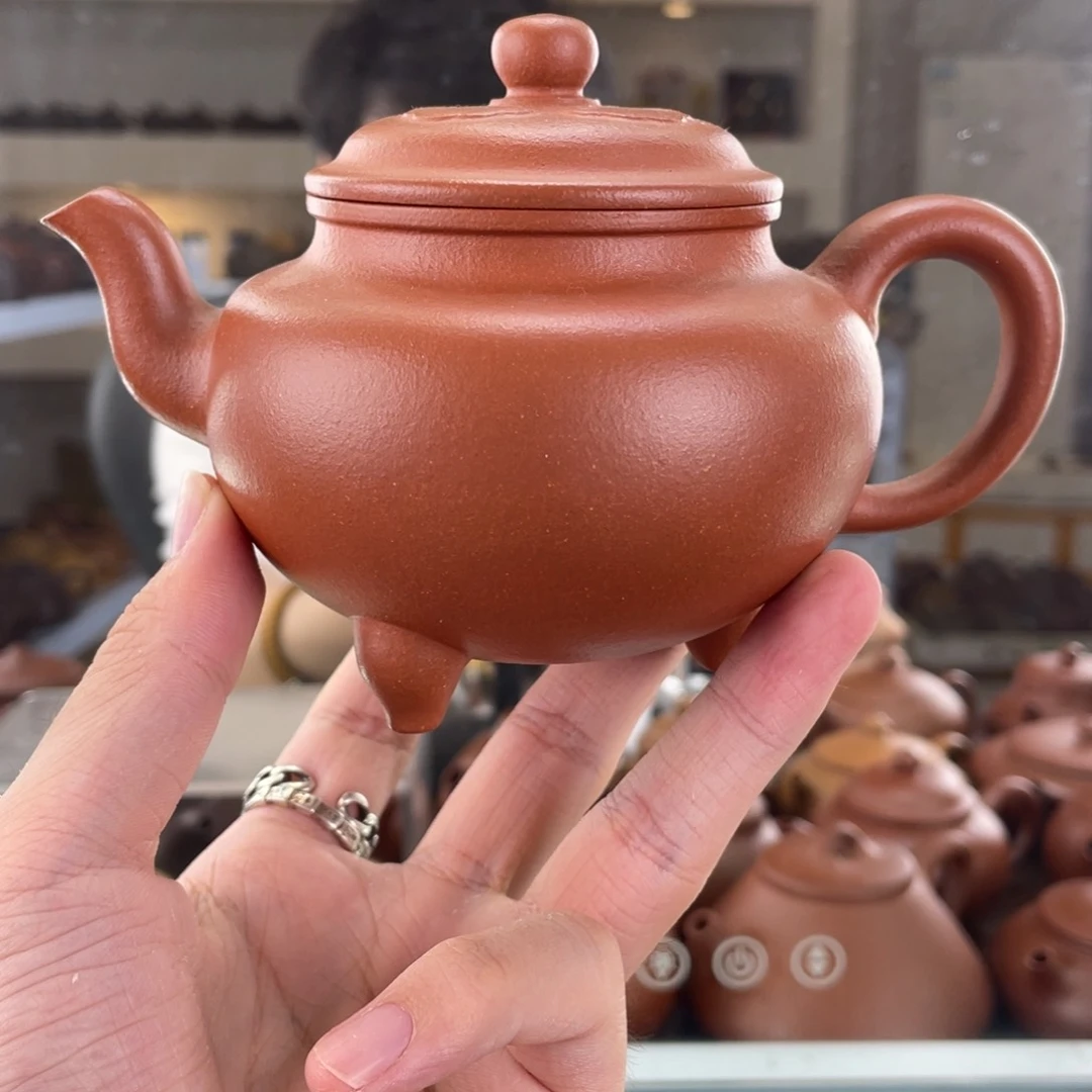 茶壶紫砂260cc红降坡茶壶
