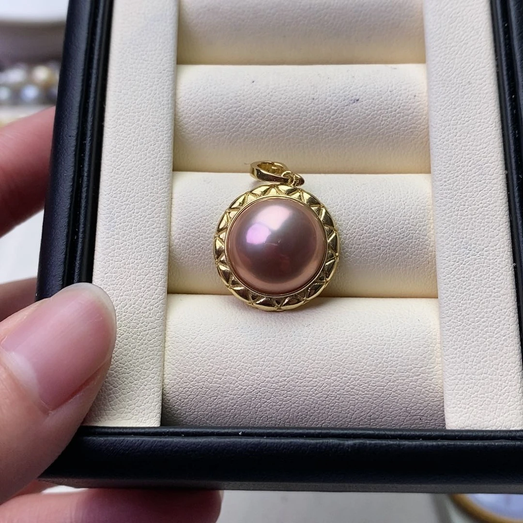 拼合珍珠（马贝珠）颈饰银S925镶嵌