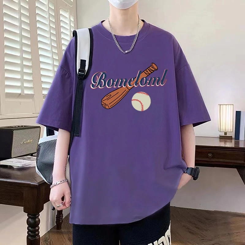 美式复古潮牌纯棉短袖t恤男生宽松大码上衣夏季新款慵懒风半袖ins