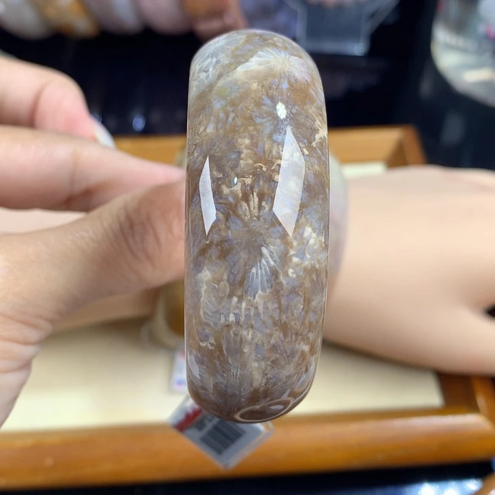 硅化珊瑚（珊瑚玉）未镶嵌吊坠(赠链)25号52.4圈口