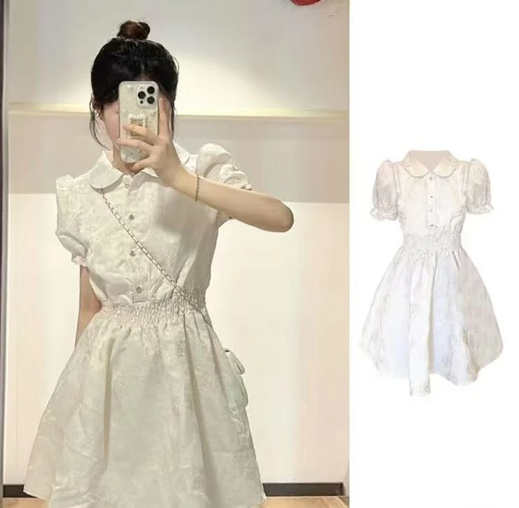 300-399纯欲辣妹显瘦短袖性感公主可爱甜美设计感气质复古纯欲风