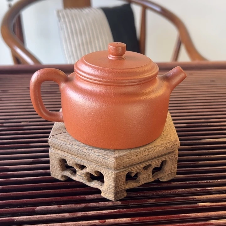 茶案紫砂纯红降坡德中200cc