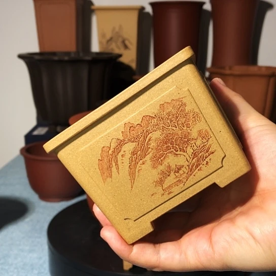 宁***泽宜兴紫砂花盆精品