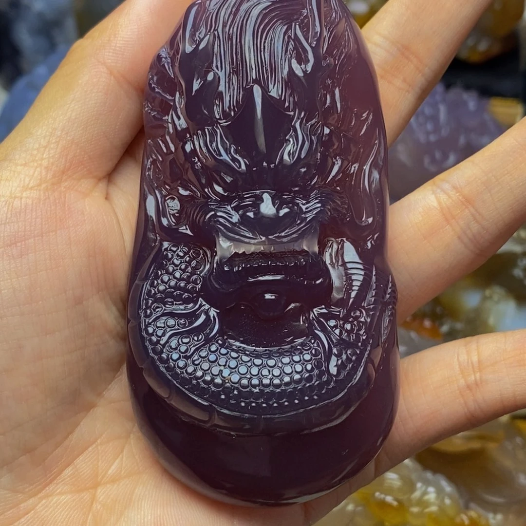 墨***乐未镶嵌手把件玛瑙/玉髓