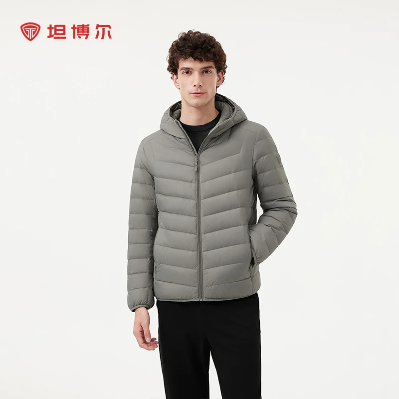 【老刘很忙】坦博尔2024秋冬新款男士连帽运动羽绒服TAF310209Z