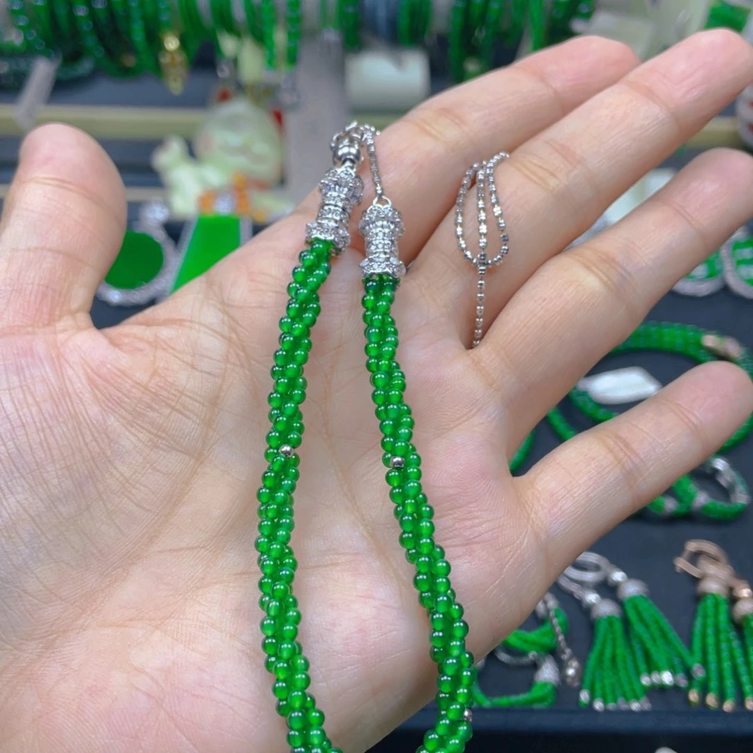 颈饰未镶嵌翡翠麻花链