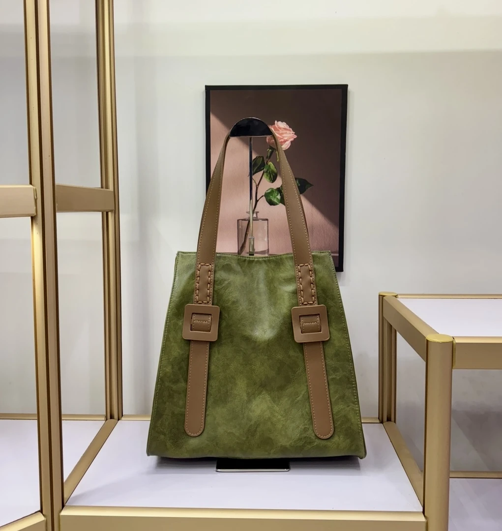 福利 复古软皮单肩包大容量简约百搭手提女包大气休闲时尚大包603