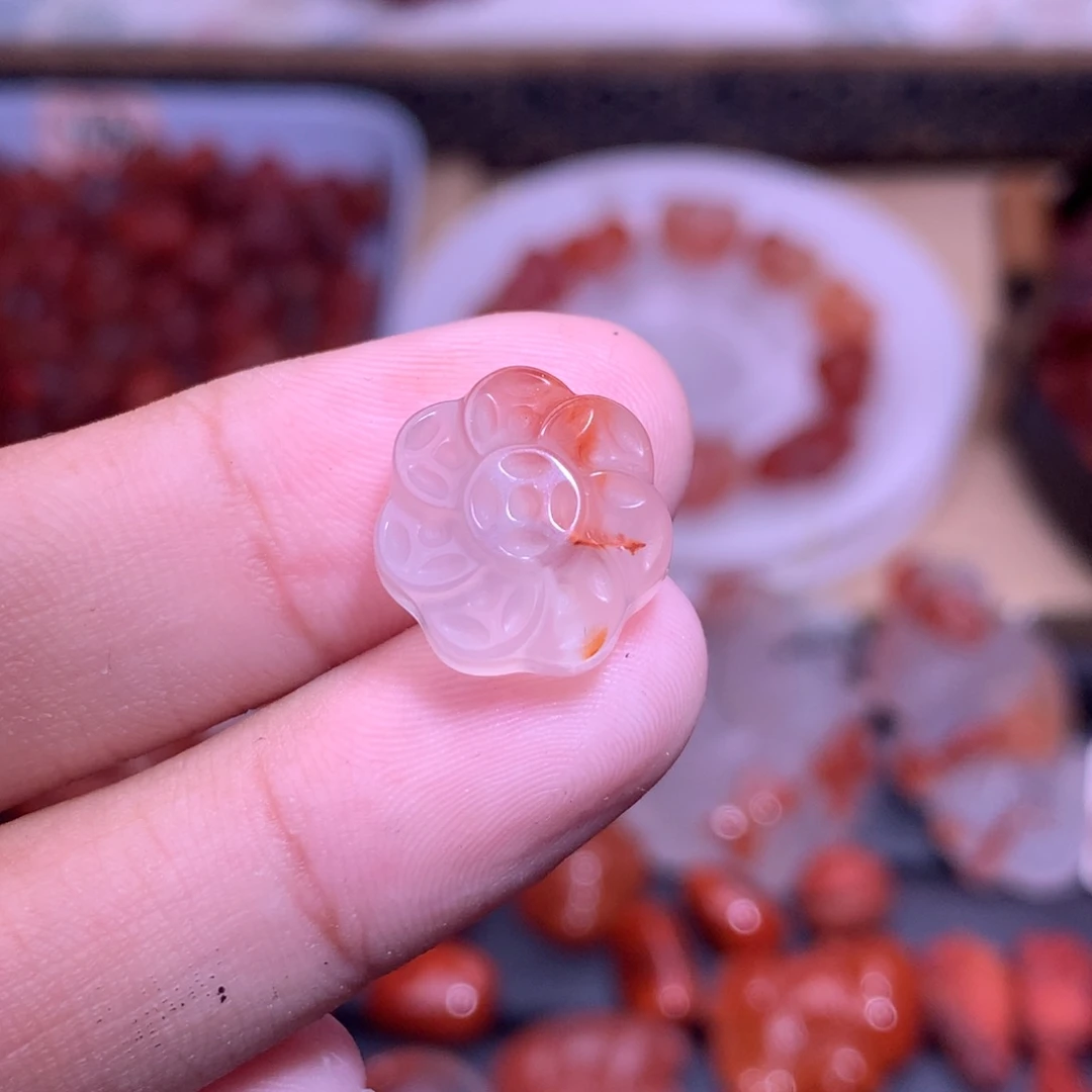 南红玛瑙合金珠宝半成品298