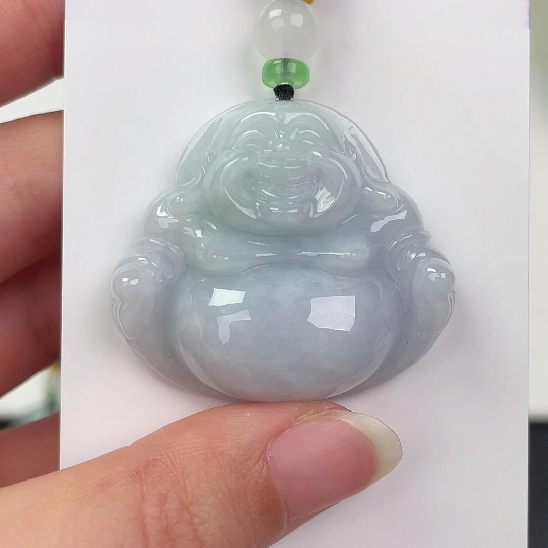 翡翠未镶嵌颈饰佛公