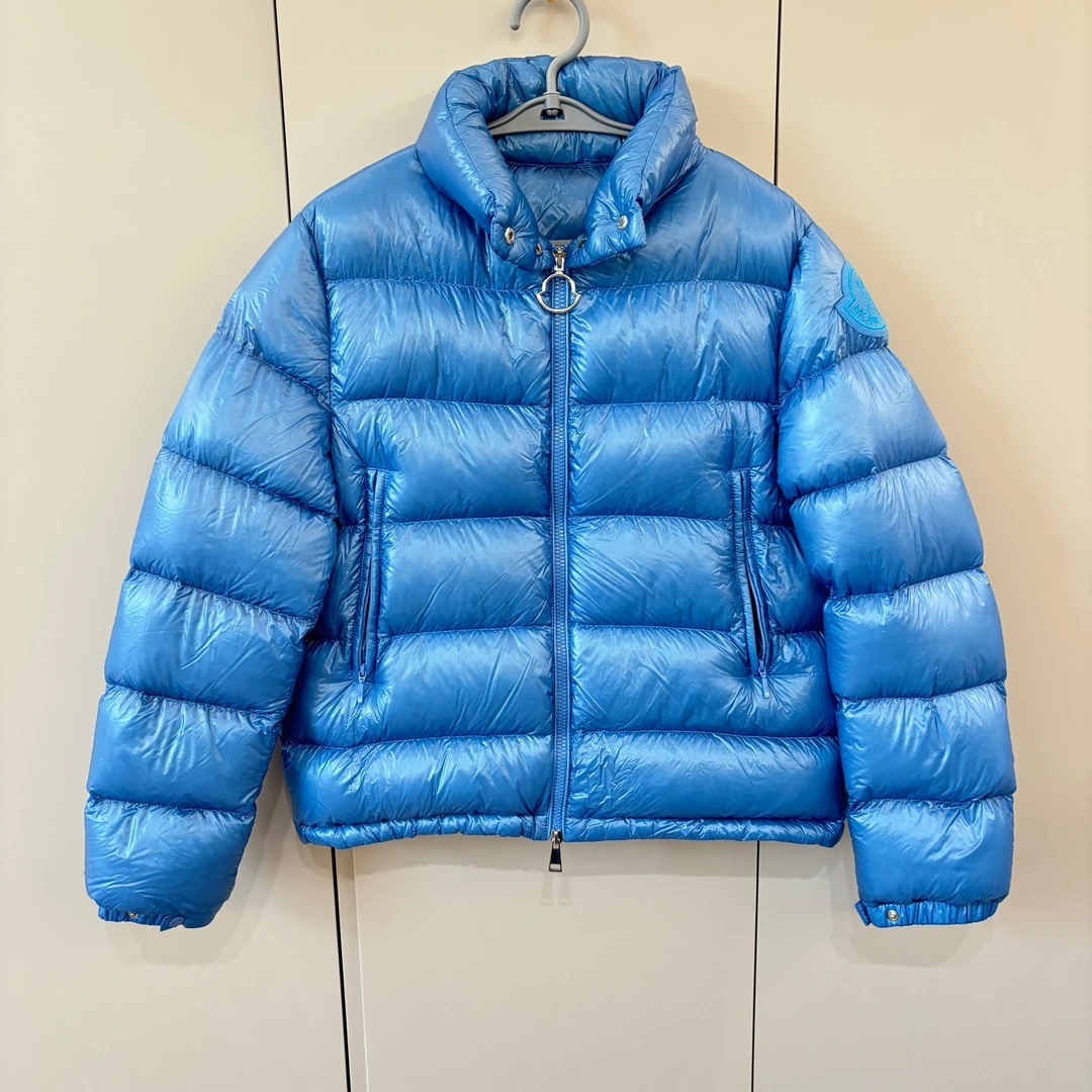 95新 MONCLER 0码/蒙口moncler盟可睐蓝色羽绒服/95新
