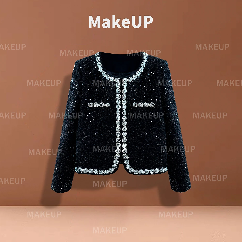 【宋老板-深圳南油】小香风女秋高级感名媛潮流设计感亮片外套C216