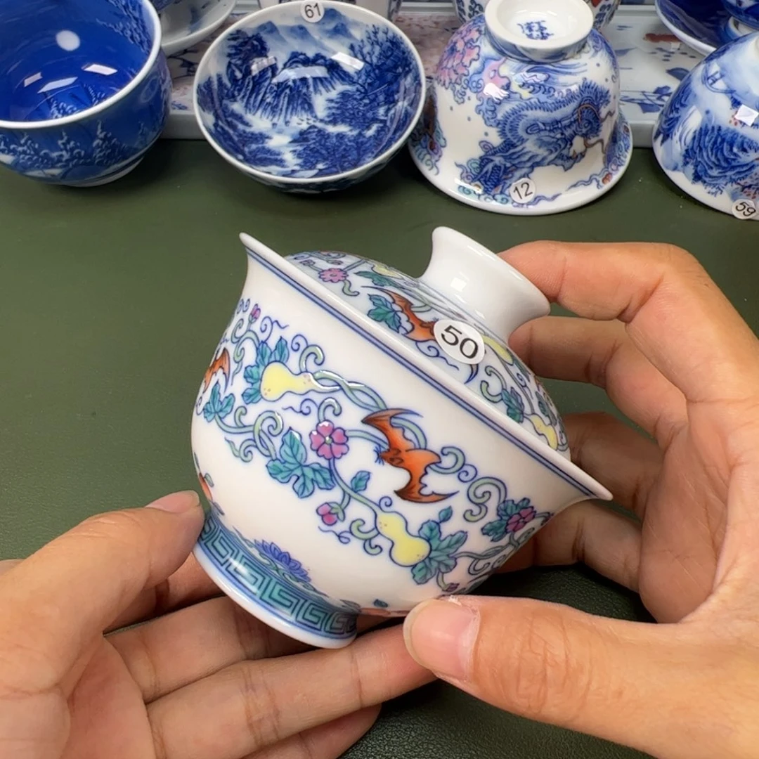 景德镇纯手工纯手绘茶具木木50