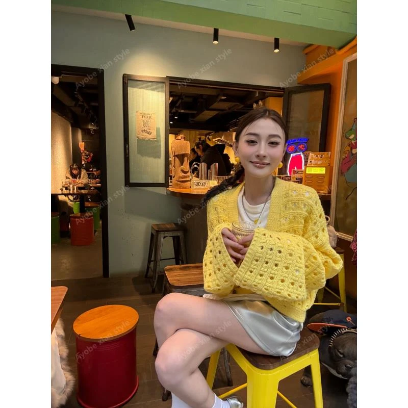 AYOBE小贤/春日心动单品~2025精致镂空设计女装慵懒时髦透气宽松