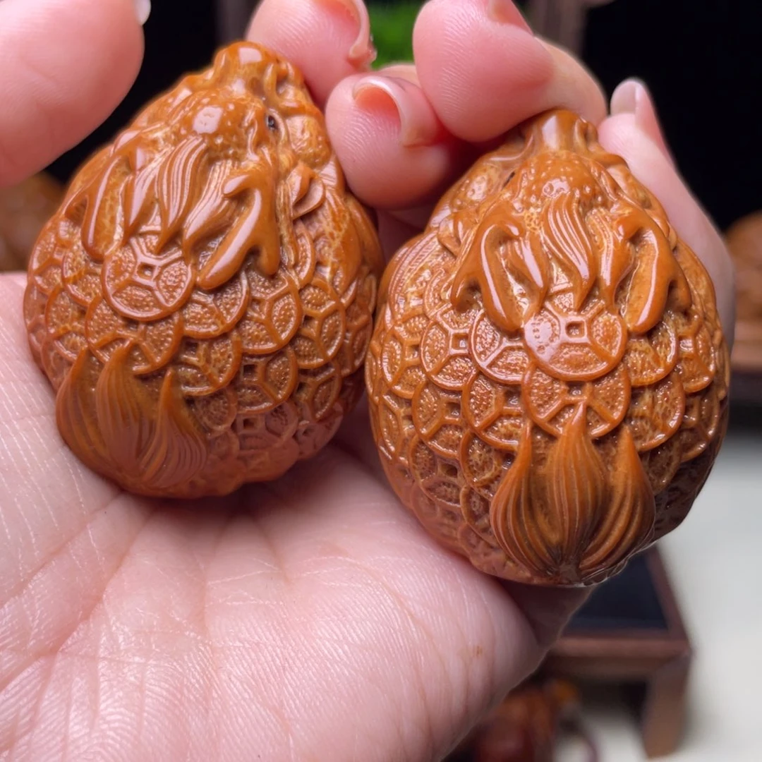 吊坠橄榄核金币龙龟手球3.5