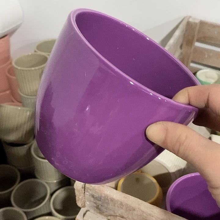 陶盆有孔 瑕疵针孔漏釉介意勿拍外口 13外高11