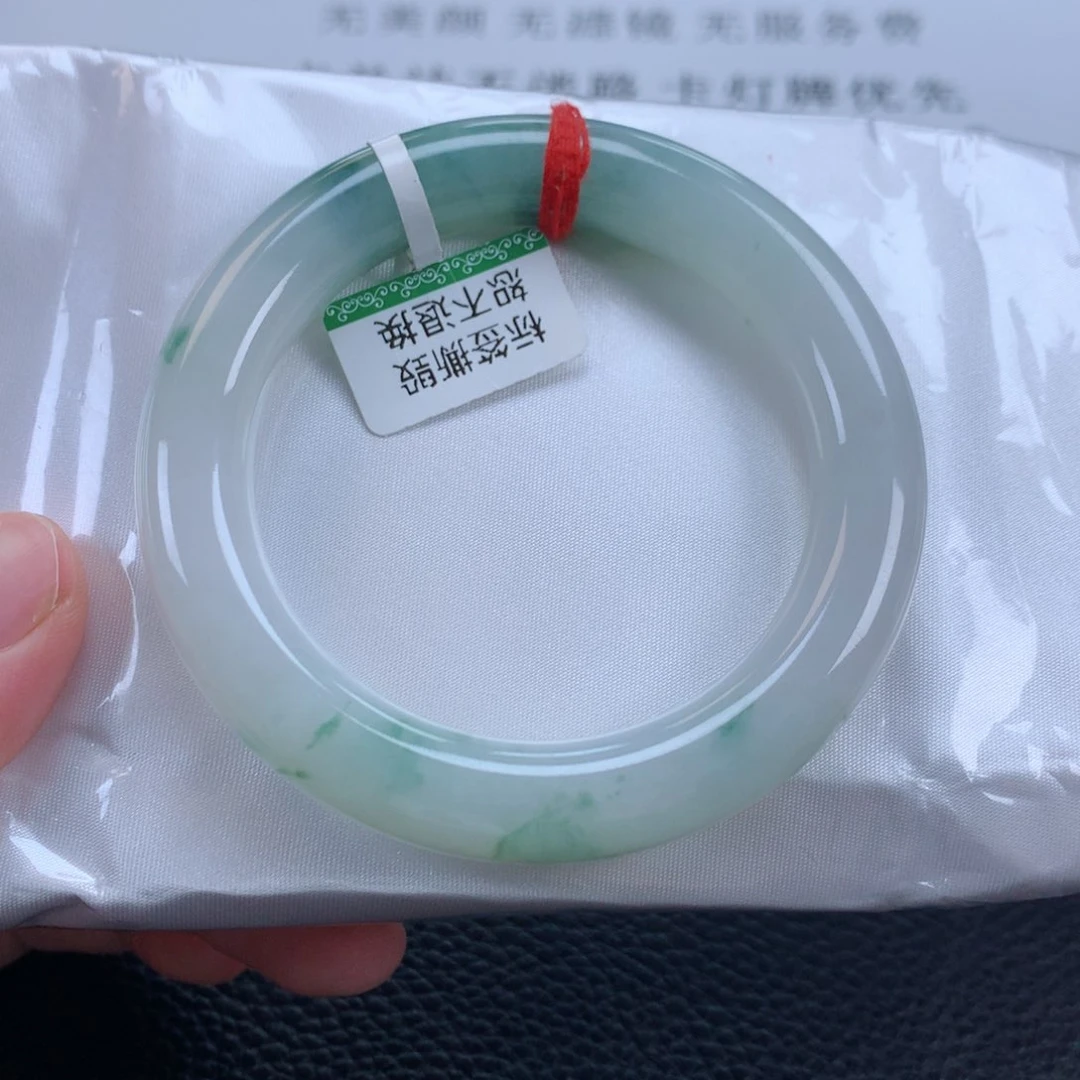 未镶嵌手镯翡翠缅甸天然翡翠手镯55圈口
