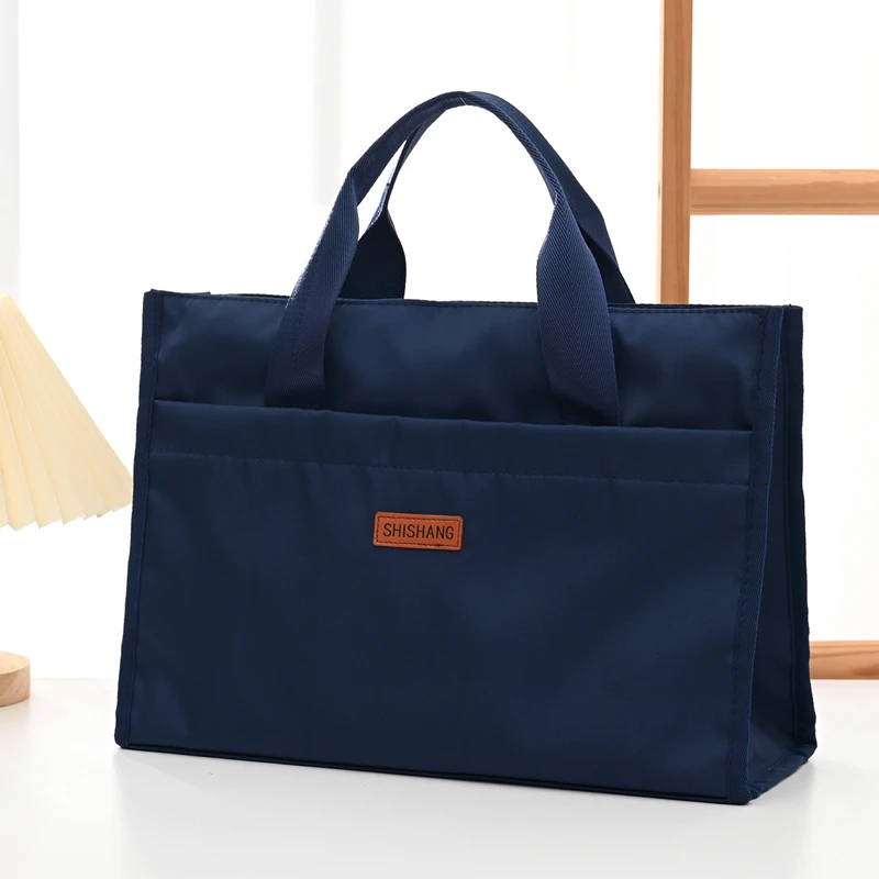 休闲男士商务公文包男女上班通勤a4手提袋防水笔记本电脑包文件包