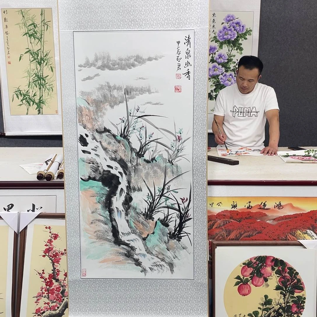 国画手绘手写作品