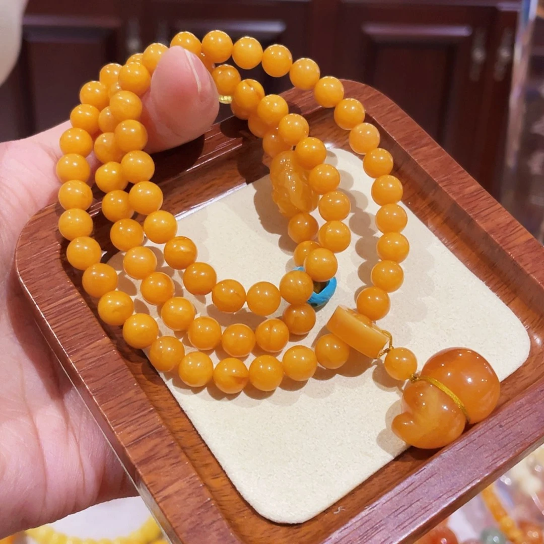 未镶嵌蜜蜡手链手串