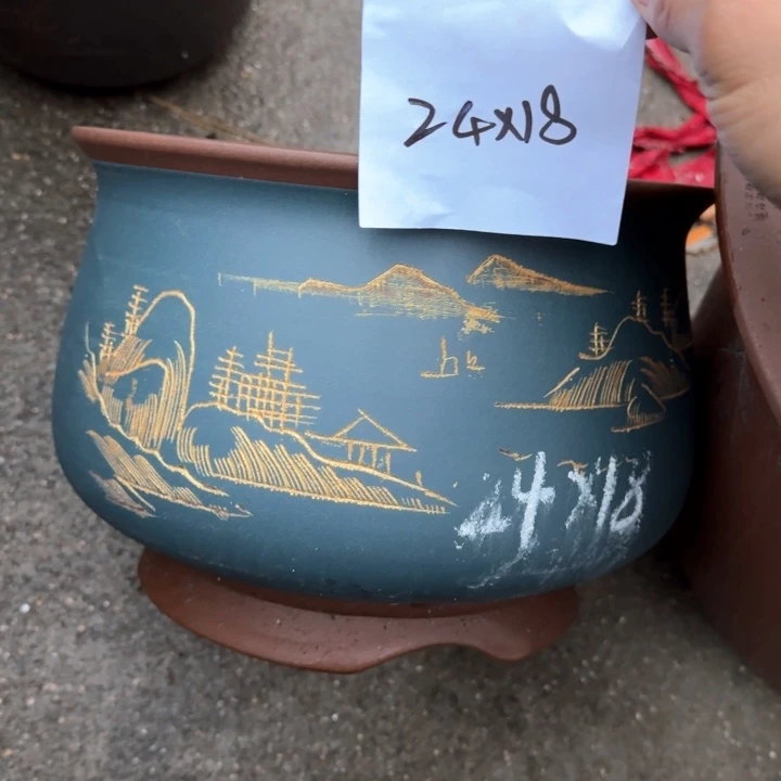 紫砂花盆特价清仓