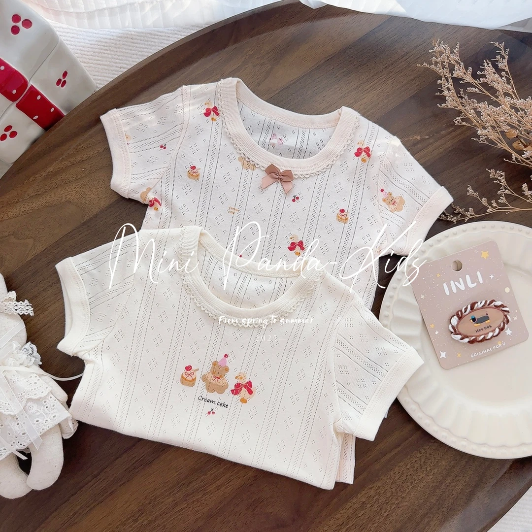 猫爪提花纯棉短袖-不退换特价商品