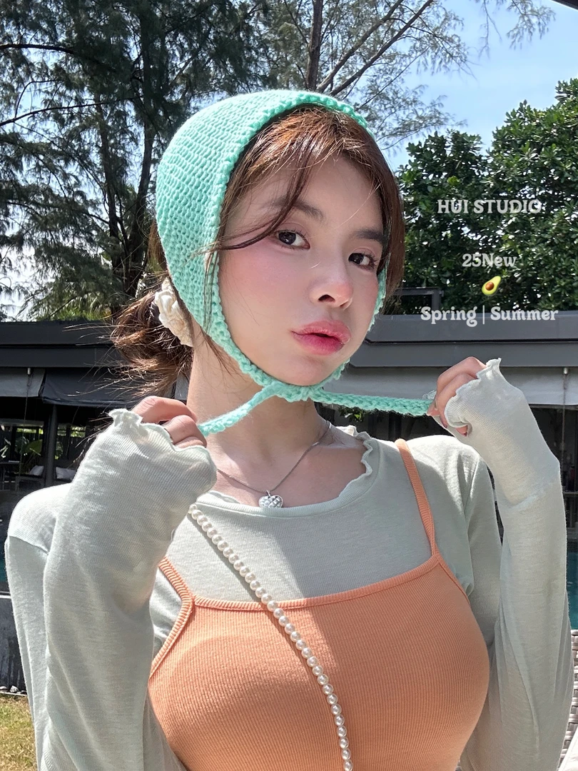 【HuiHui】东大门新款针织帽小众设计三角帽（A1761)