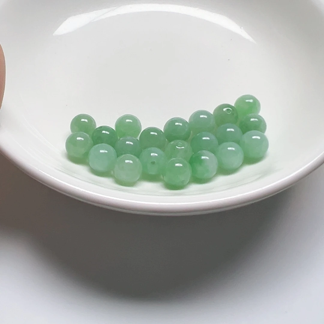散珠翡翠筱*纯天然缅甸翡翠A货卡7，20颗