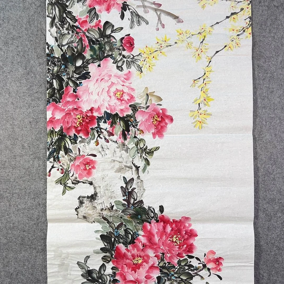 国画844 花鸟在此处飞翔也不太方便