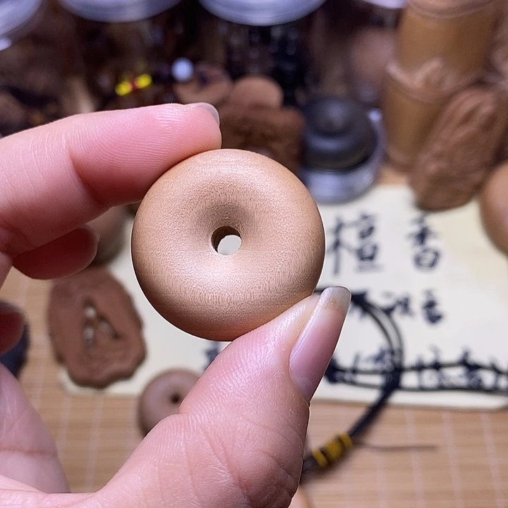 檀香木檀香小平安扣微瑕