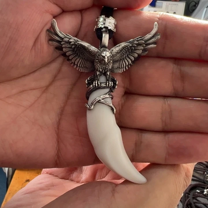 颈饰银S925镶嵌和田玉