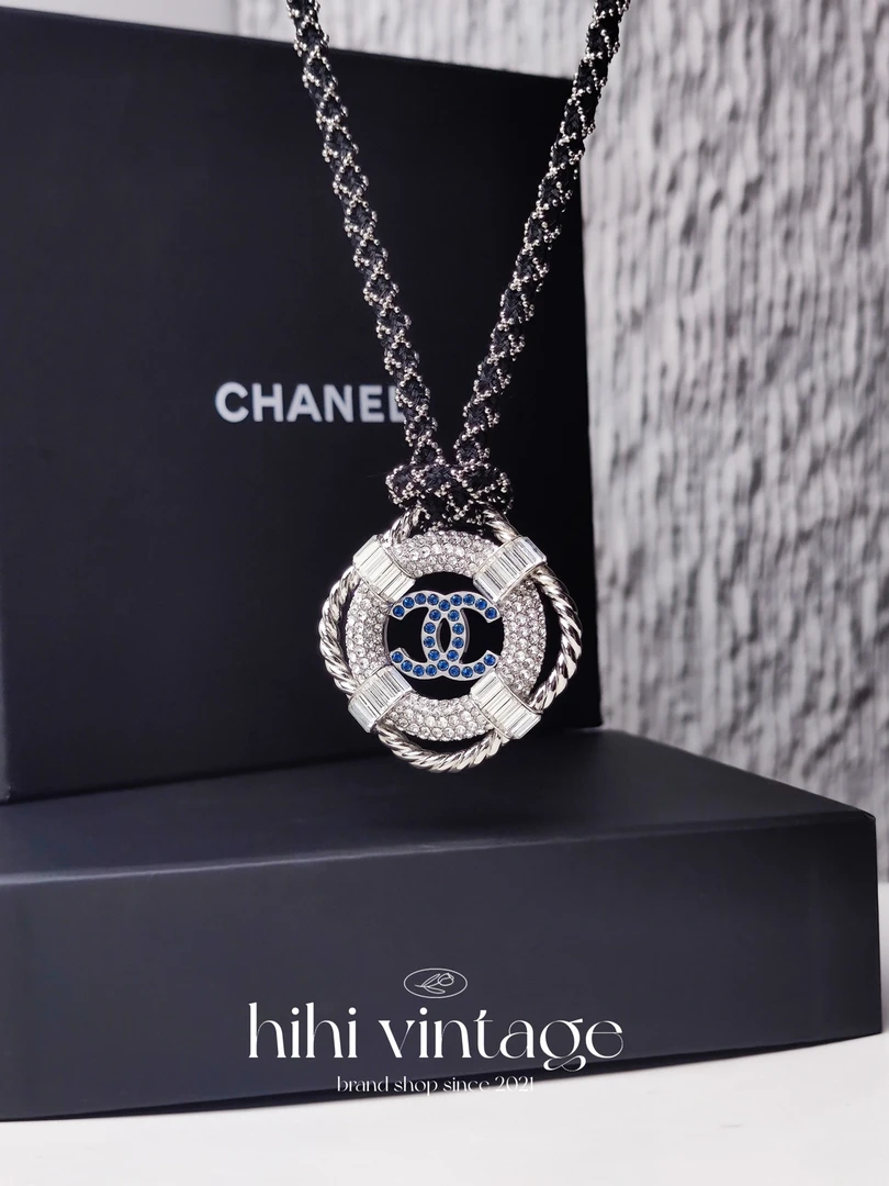 99新 Chanel/香奈儿 19C 双C镶钻救生圈项链15646264 二店