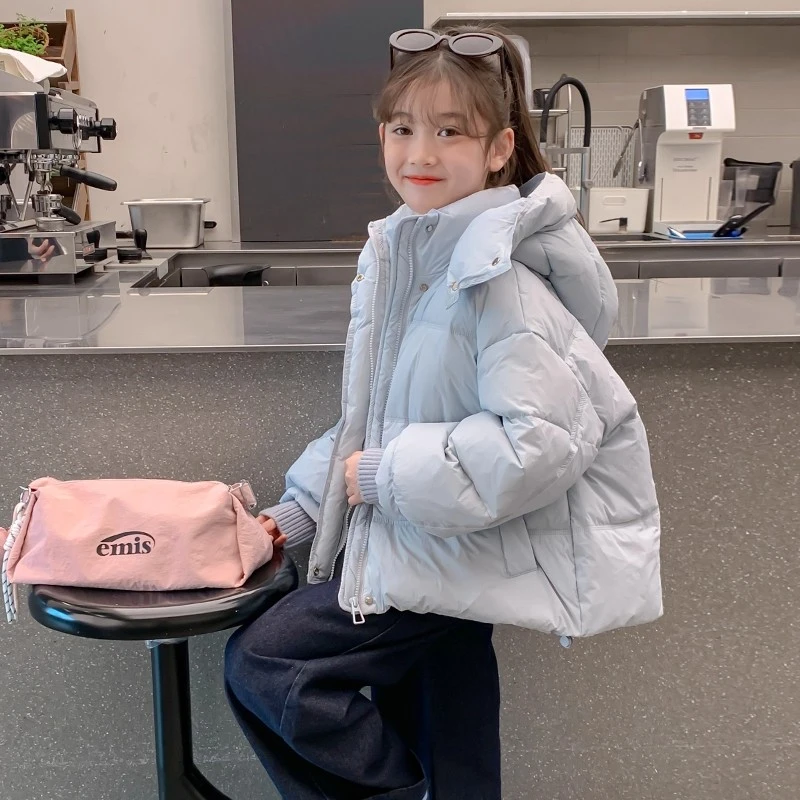 女童羽绒服冬装外套2025新款洋气中大童女孩冬季加厚白鸭绒儿童装