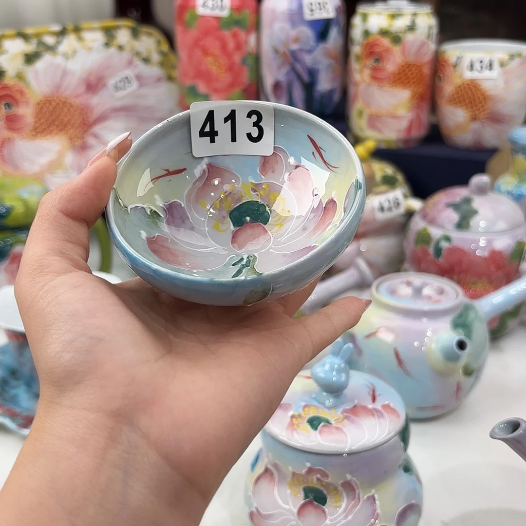 P****D景德镇手绘高温釉下彩陶瓷茶具