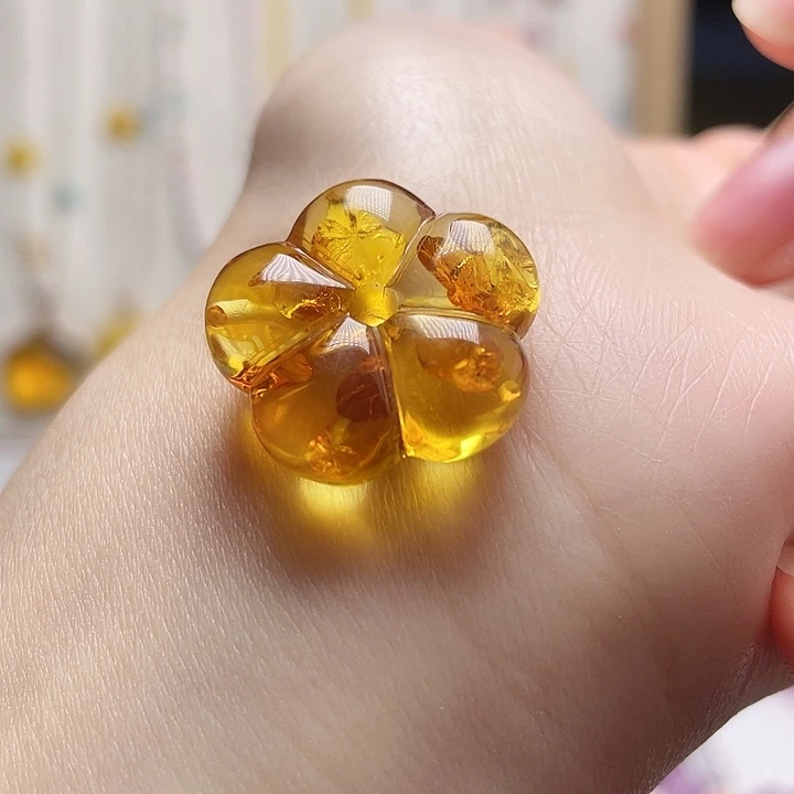 琥珀未镶嵌裸石花花