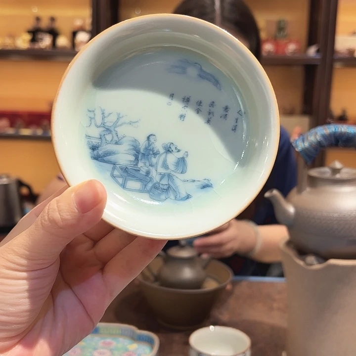 汝窑茶点盘茶托盘