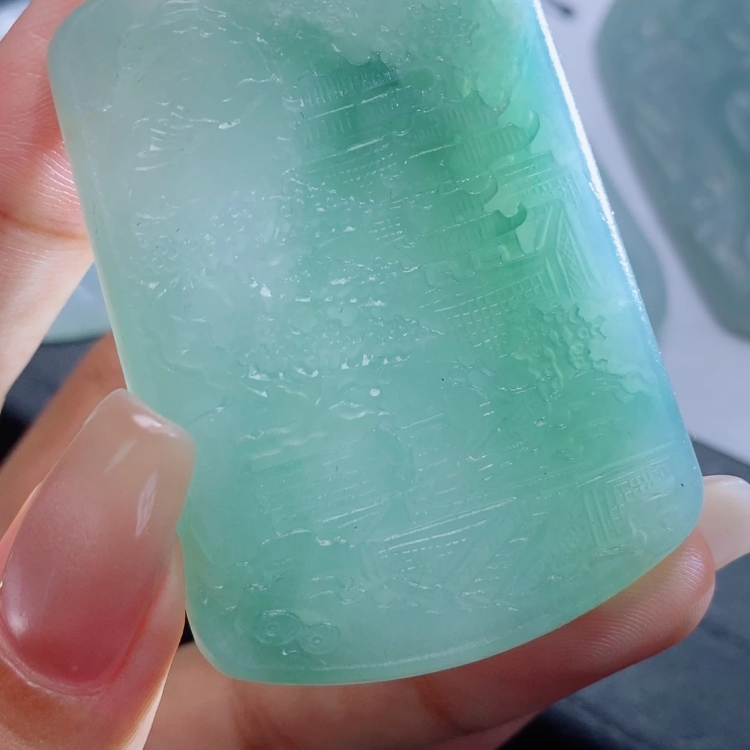 定制翡翠未镶嵌毛货翡翠挂件