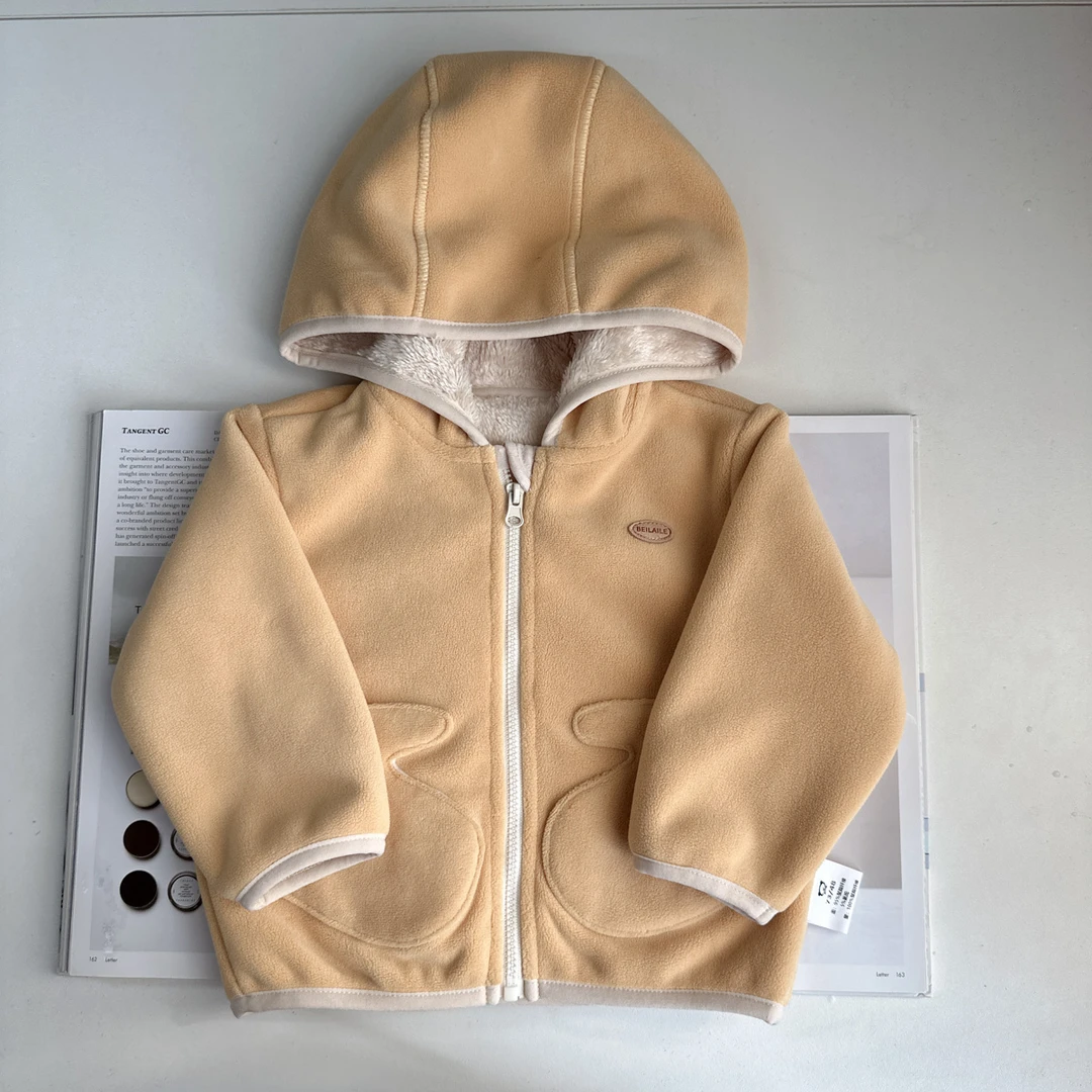 【加绒柏莉绒外套 小乐妈咪】宝宝保暖上衣儿童外套女童洋气衣K11