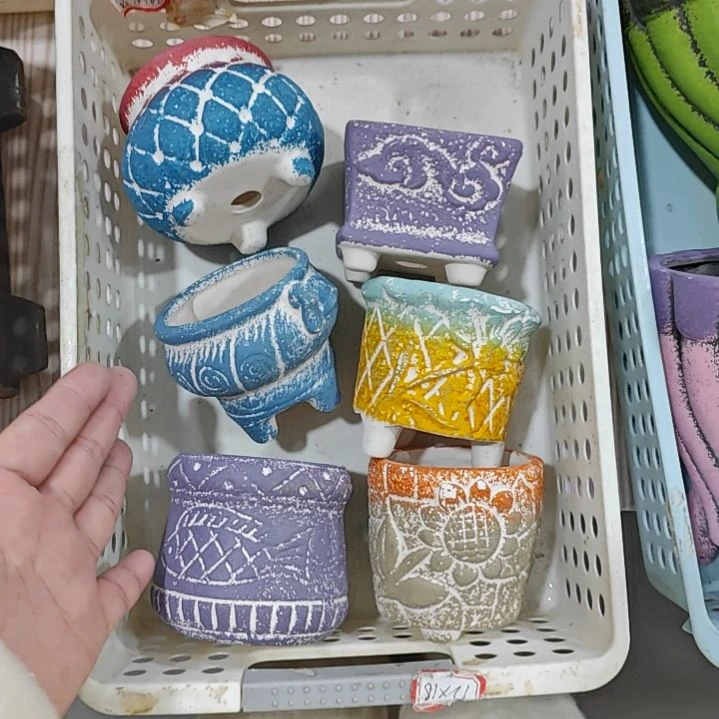 红陶吸水透气的白陶花盆凑满12发货