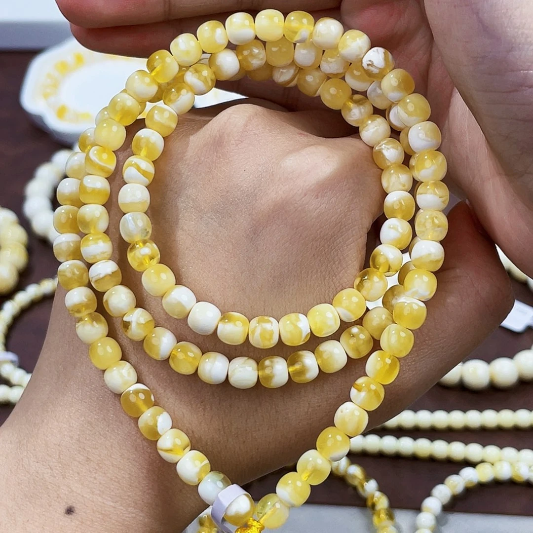 郎***爷琥珀未镶嵌裸石6.5金白