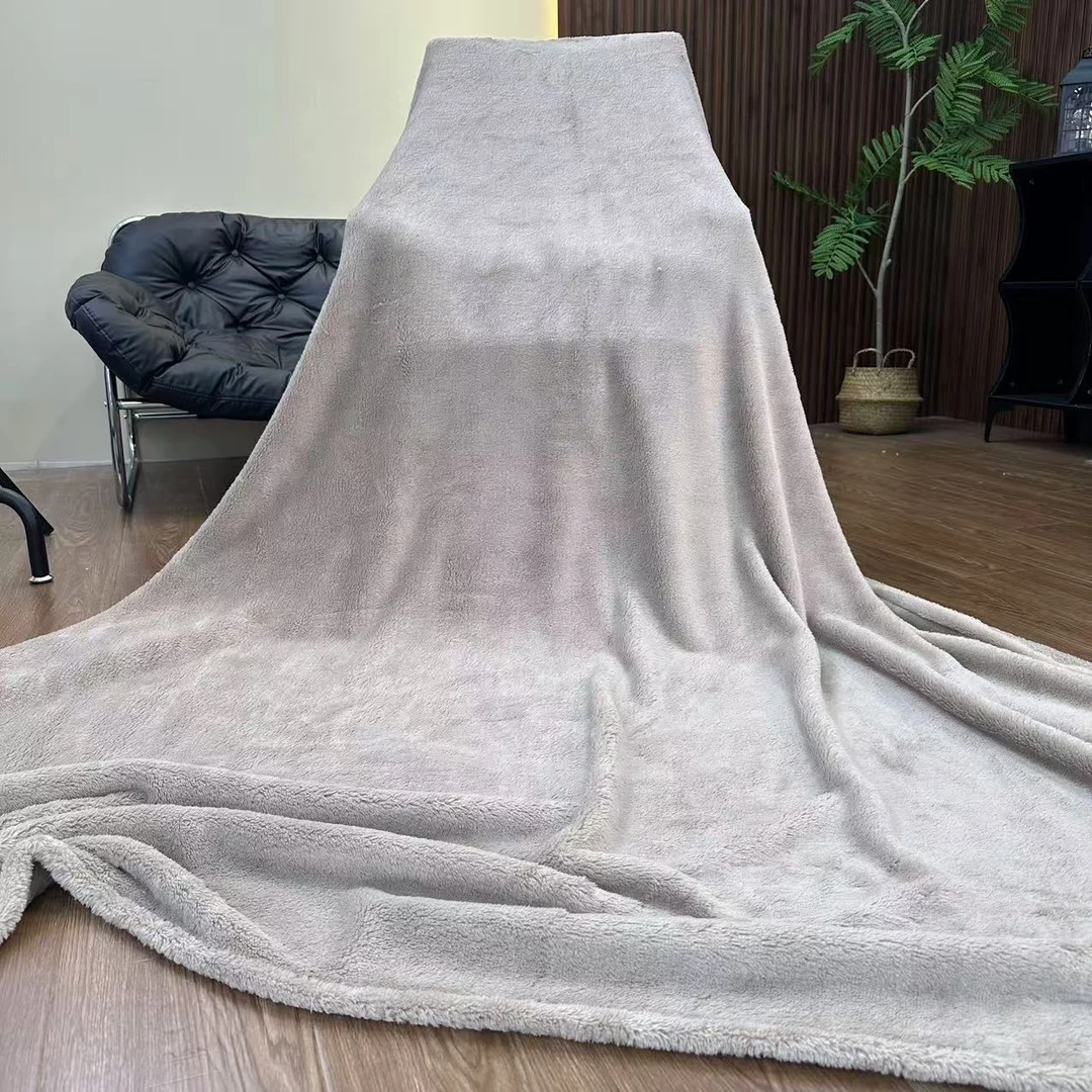 A02（200 230cm)保暖毯子加绒毛毯铺床午睡盖被珊瑚绒毯法兰绒加