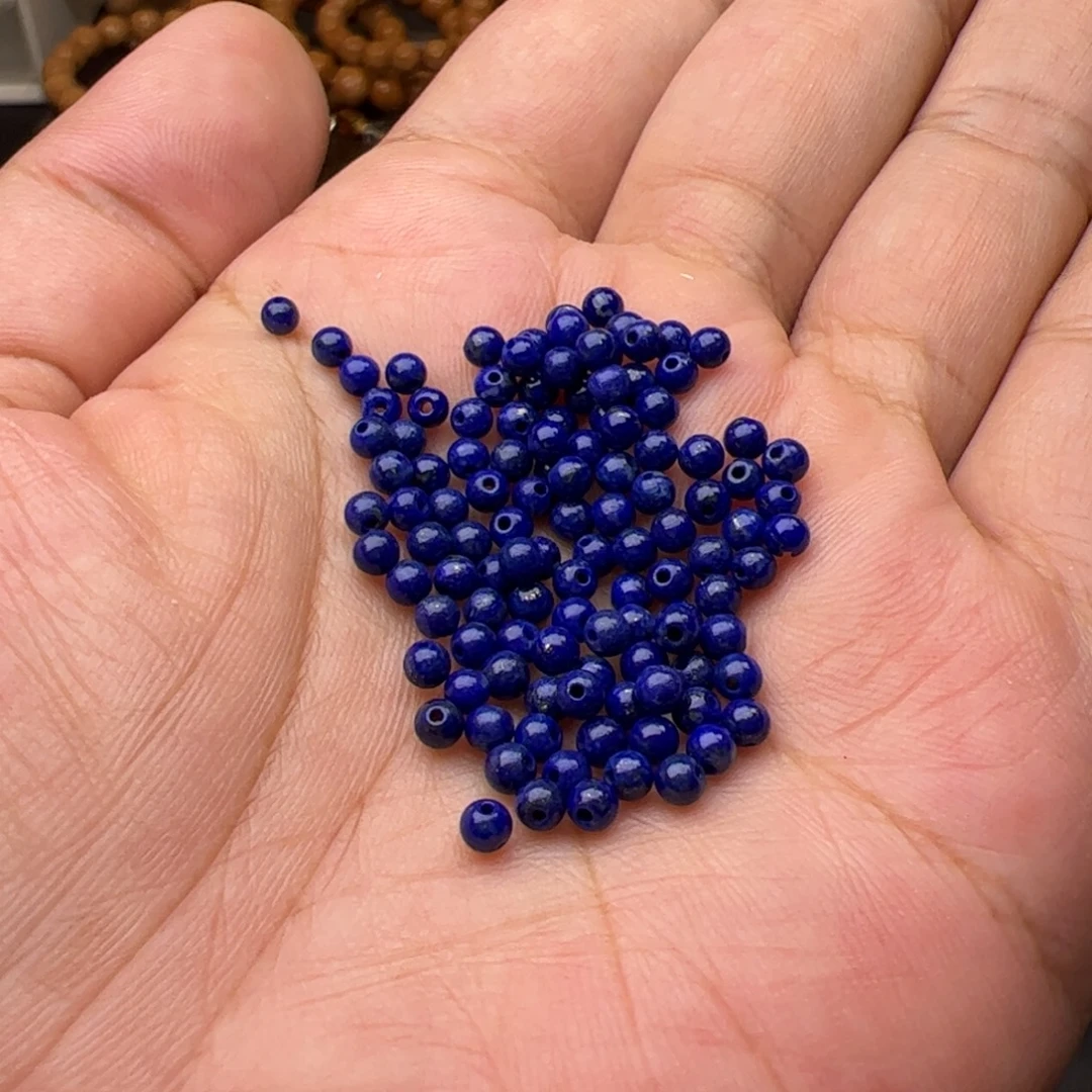 青金石未镶嵌3mm发20个