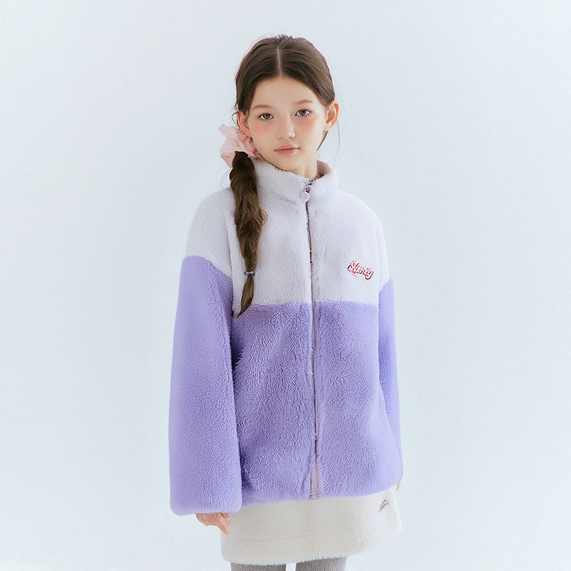Deesha笛莎童装女童外套冬季新款中大童女孩宝宝儿童撞色上衣-732