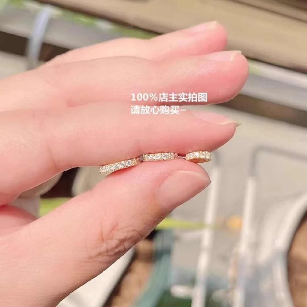 镀18K微镶间隔片配锆石珠子细隔片DIY配件百搭款隔珠隔片扣高级感