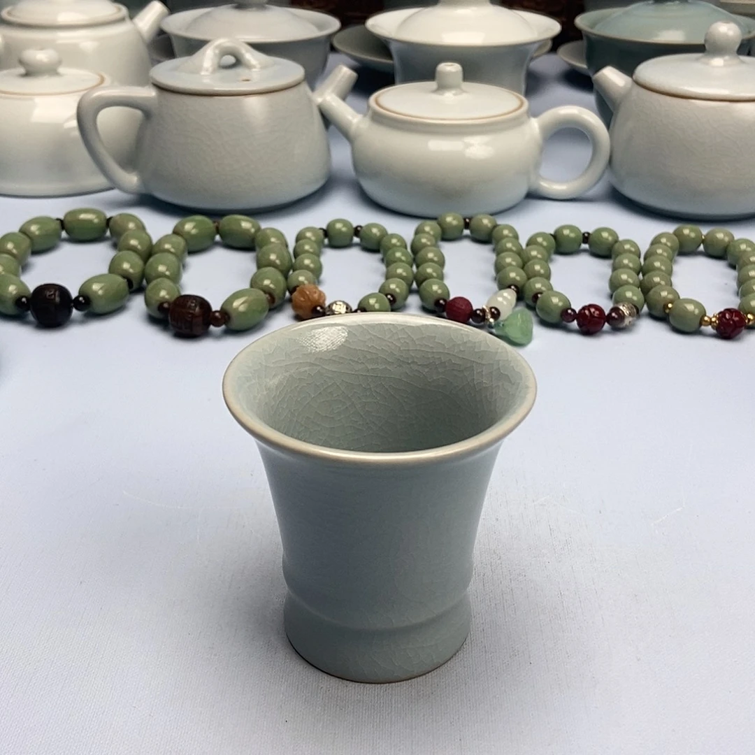 杯仿古天蓝釉闻香杯原矿原釉原产地