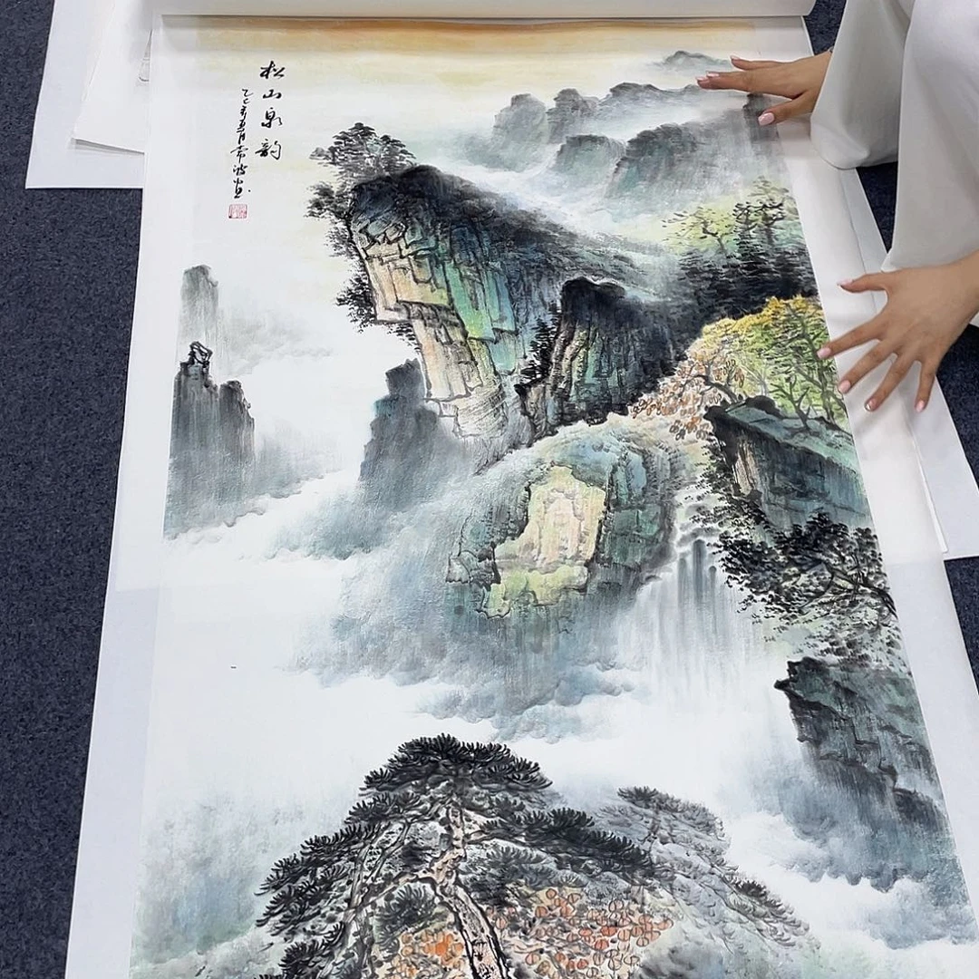 国画作品小姐姐放漏…