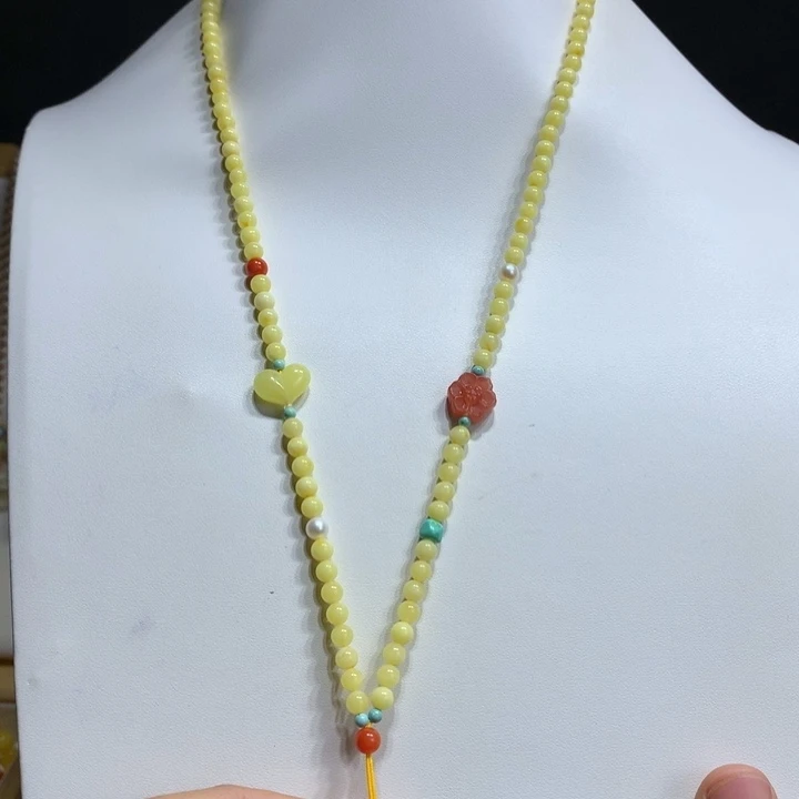 蜜蜡未镶嵌颈饰4.7mm