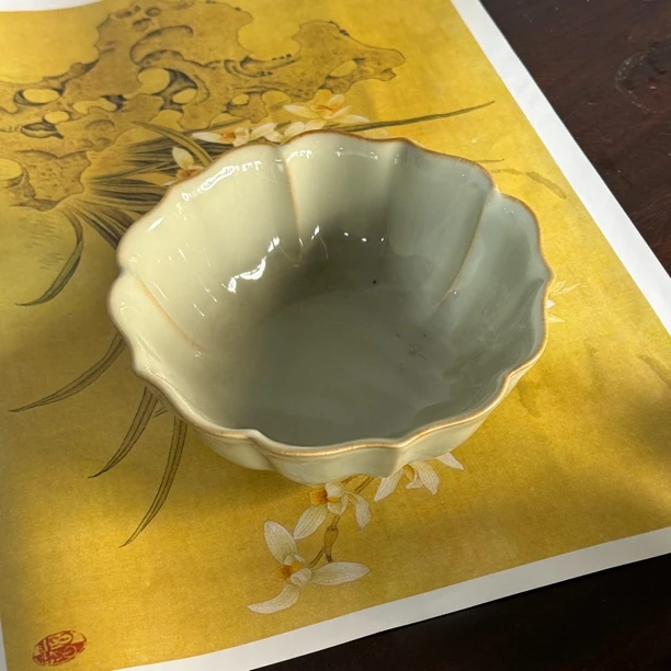 瑕疵青璃.莲花大碗陶瓷