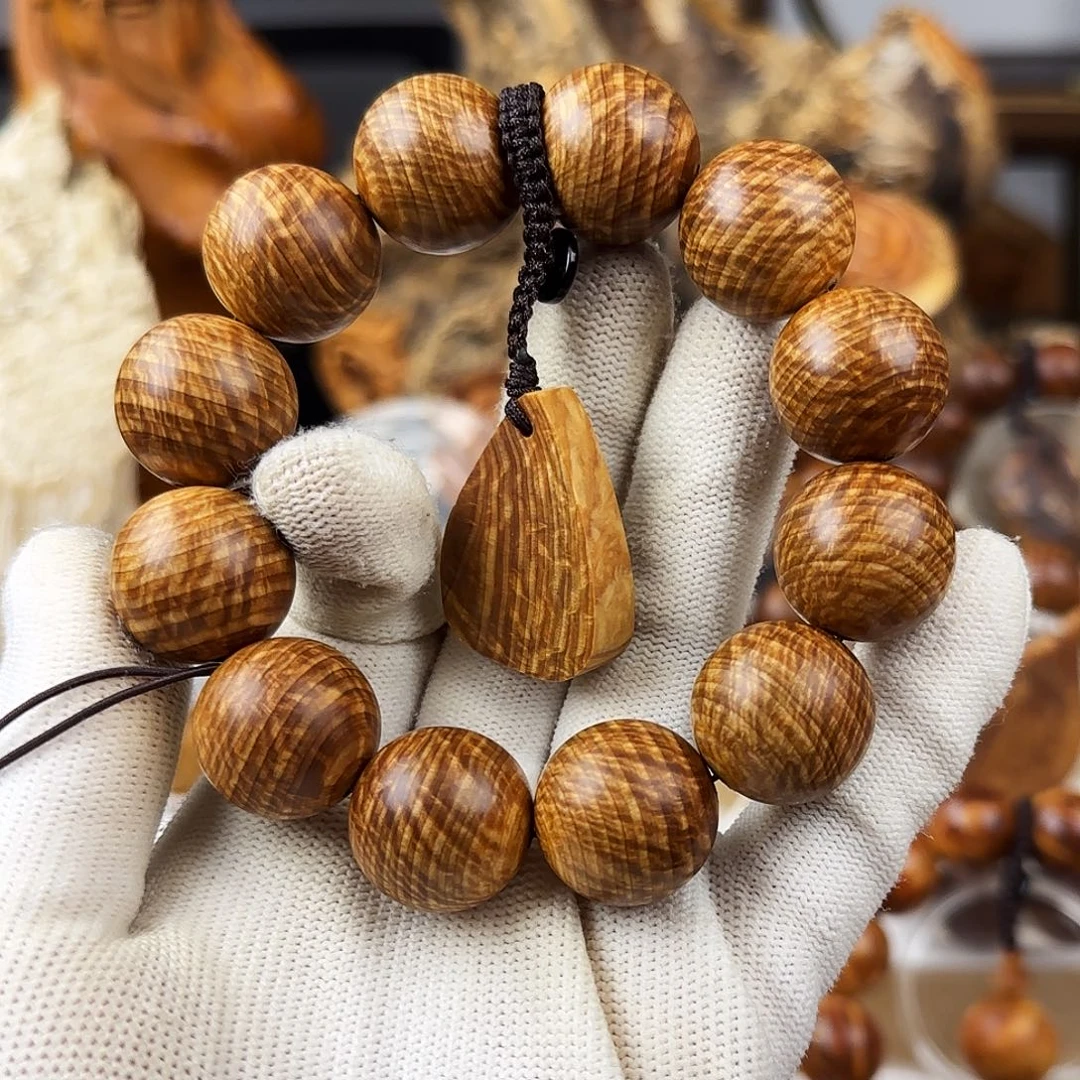 醉***真手串/手链柏木太行崖柏2.0黄金龙鳞龙胆闪