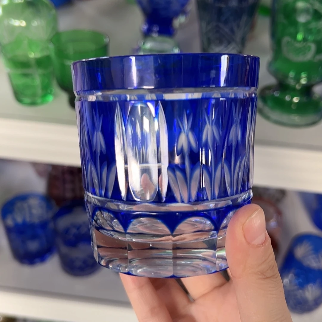 平底款水晶玻璃微瑕一个