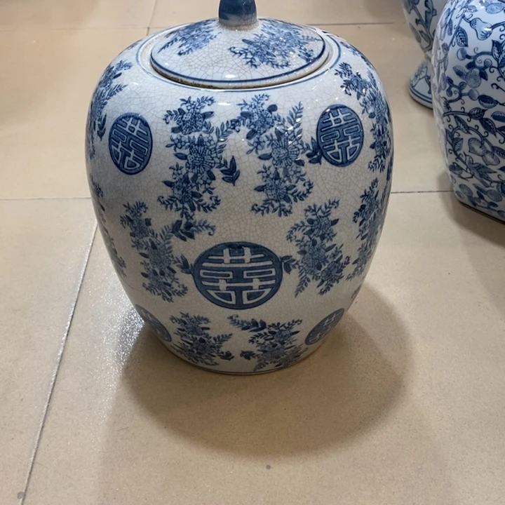 【闪购商品】摆件青花瓷冰裂纹储蓄罐。。。。。